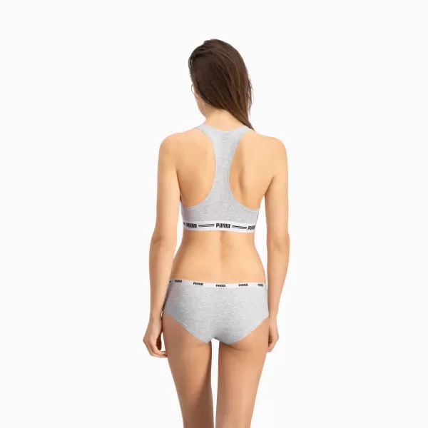 Chiloți PUMA WOMEN HIPSTER 2P PACK 90785205 GRI/GRI 