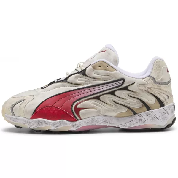  Pantofi pentru bărbați PUMA INHALE DISTRESSED 40453202 ZĂPADĂ ALPINĂ/PENTRU TOATE TIMPURILE ROȘII 