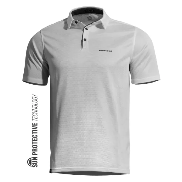  Tricou pentru bărbați cu guler PENTAGON VANQUISH POLO SHIRT K09048 ALB 