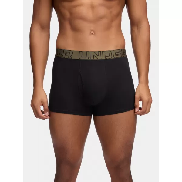  Boxeri pentru bărbați UNDER ARMOUR M UA PERF COTTON (3KS) 1383891-005 NEGRU CU MARIN DIN 
