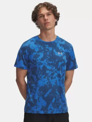 Tricou pentru bărbați UNDER ARMOUR UA LAUNCH PRINTED SS ALBASTRU