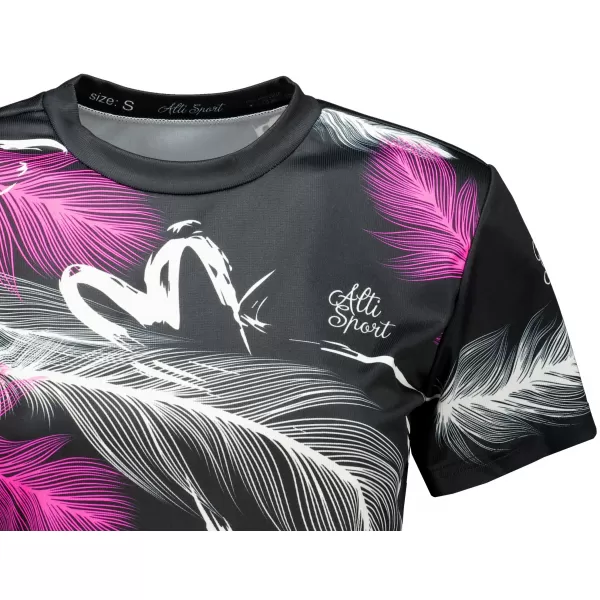  Crop top premium pentru femei ALTISPORT VOJ/ALW001TR07 ČERNORŮŽOVÁ ROZ NEGRU 