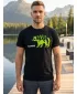 Tricou pentru bărbați cu mâneci scurte ALTISPORT ALM193129 NEGRU -GREEN