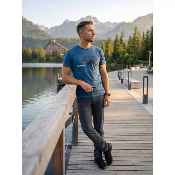  Tricou pentru bărbați cu mâneci scurte ALTISPORT ALM193129 DENIM 