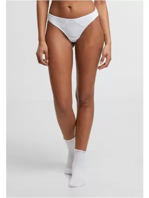 Tanga de dama URBAN CLASSICS TB7850A NEGRU/ALB