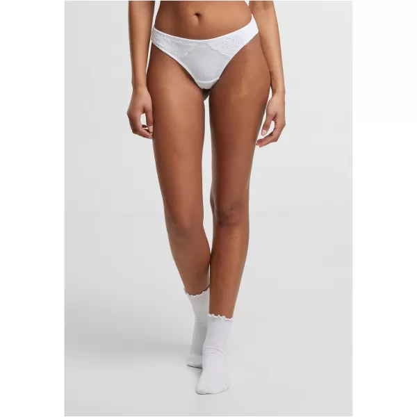  Tanga de dama URBAN CLASSICS TB7850A NEGRU/ALB 