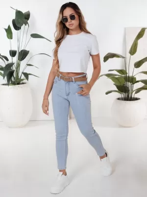 Pantalonii pentru doamne DSTREET UY2679 ALBASTRU