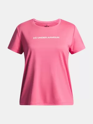 Tricou fetita UNDER ARMOUR TECH WORDMARK GRAPHIC SS 6005136-672 ROZ