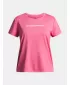 Tricou fetita UNDER ARMOUR TECH WORDMARK GRAPHIC SS 6005136-672 ROZ