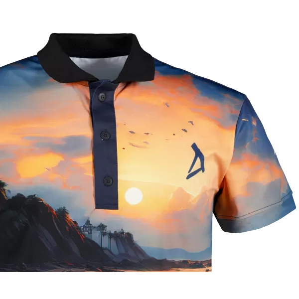  Tricou funcțional pentru bărbați cu guler premium ALTISPORT VOJ/ALM116TR05 BANCAR 