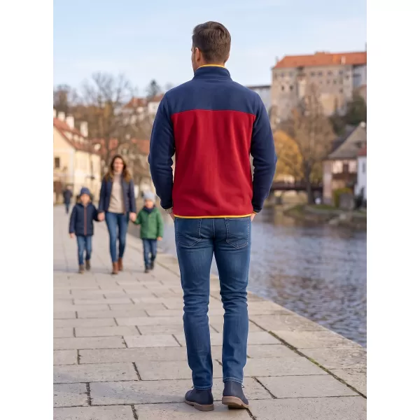  Hanorac pentru bărbați din fleece ALTISPORT GAMEL BURGUNDIA 