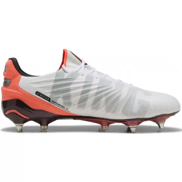  Cizme de fotbal pentru bărbați PUMA KING ULTIMATE MXSG 10881701 PUMA WHITE/PUMA SILVER 