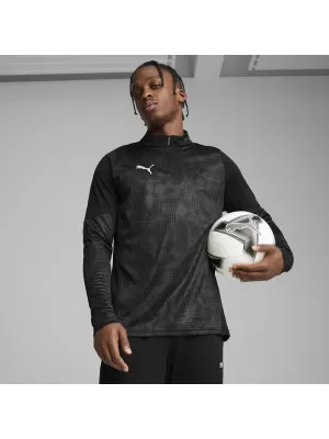 Panoul pentru bărbați PUMA TEAMCUP TRAINING 1/4 ZIP TOP 659164_03 PUMA BLACK/PUMA SILVER