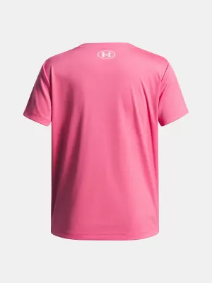 Tricou fetita UNDER ARMOUR TECH WORDMARK GRAPHIC SS 6005136-672 ROZ