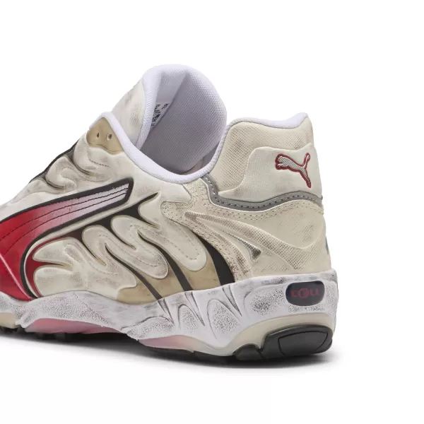  Pantofi pentru bărbați PUMA INHALE DISTRESSED 40453202 ZĂPADĂ ALPINĂ/PENTRU TOATE TIMPURILE ROȘII 