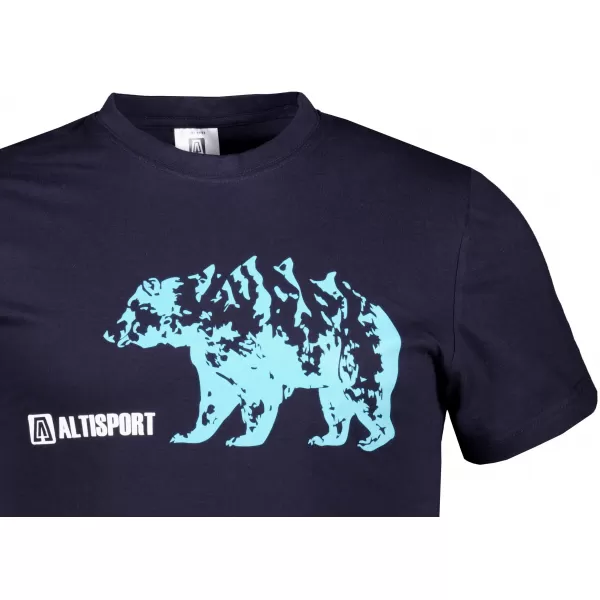  Tricou pentru bărbați cu mâneci scurte ALTISPORT ALM193129 SEA -BLUE 
