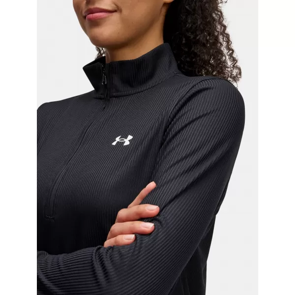  Tricou pentru femei UNDER ARMOUR TECH RIB 1/2 ZIP 1389857-001 NEGRU 