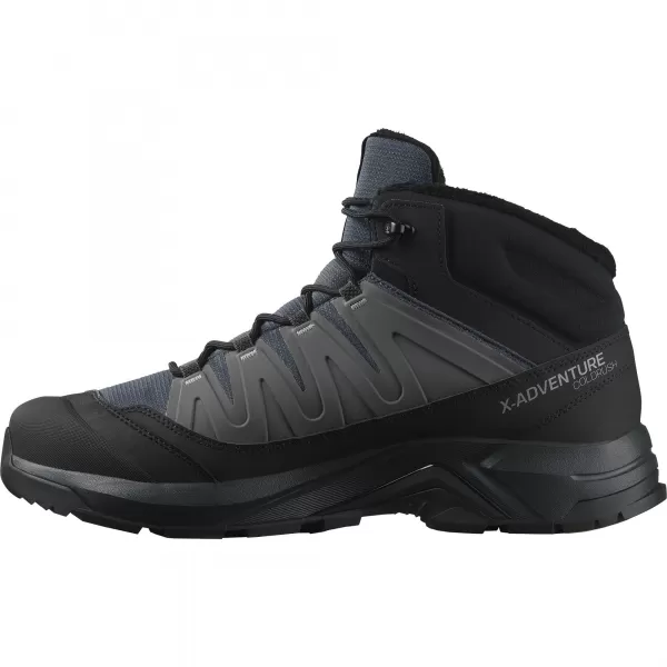  Pantofi pentru bărbați SALOMON X-ADVENTURE COLDRUSH WATERPROOF ASFALT/NEGRU/ALIAJ 