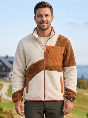 Hanorac pentru bărbați din fleece ALTISPORT GANAN BEJ