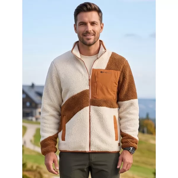  Hanorac pentru bărbați din fleece ALTISPORT GANAN BEJ 