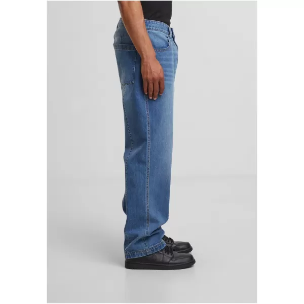  Blugi pentru bărbați URBAN CLASSICS TB7605 ALBASTRU MEDIU PROFUND SPĂLAT 