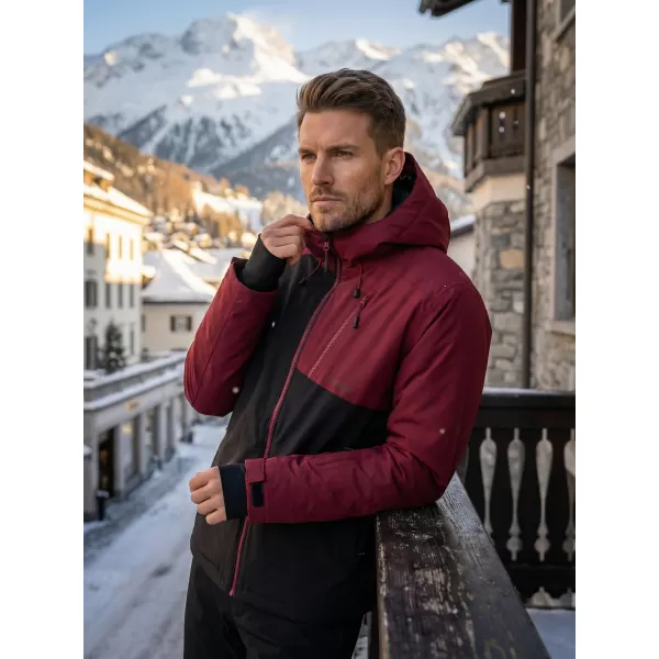 Geaca de iarna pentru barbati ALTISPORT GALLUS BURGUNDIA 