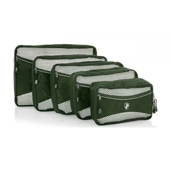 Set de organizatori HEYS ECO PACKING CUBE 5PC SET II VERDE 