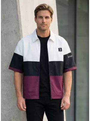 Cămașă premium pentru bărbați ALTISPORT VOJ/ALM051KOS01 BURGUNDIA