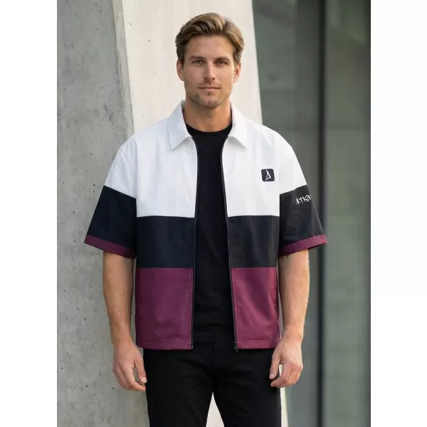  Cămașă premium pentru bărbați ALTISPORT VOJ/ALM051KOS01 BURGUNDIA 