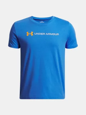 Tricou băieți UNDER ARMOUR UA B LOGO WORDMARK SS ALBASTRU