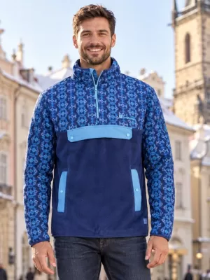 Hanorac pentru bărbați din fleece ALTISPORT GARM ALBASTRU