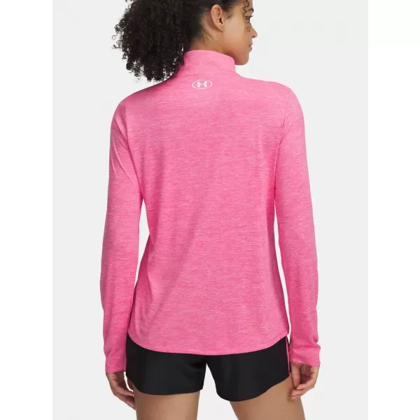  Tricou de damă UNDER ARMOUR TECH 1/2 ZIP- TWIST 1384225-672 ROZ 