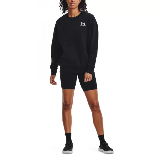  Hanorac de dama UNDER ARMOUR ESSENTIAL FLC OS CREW 1379475-001 NEGRU 