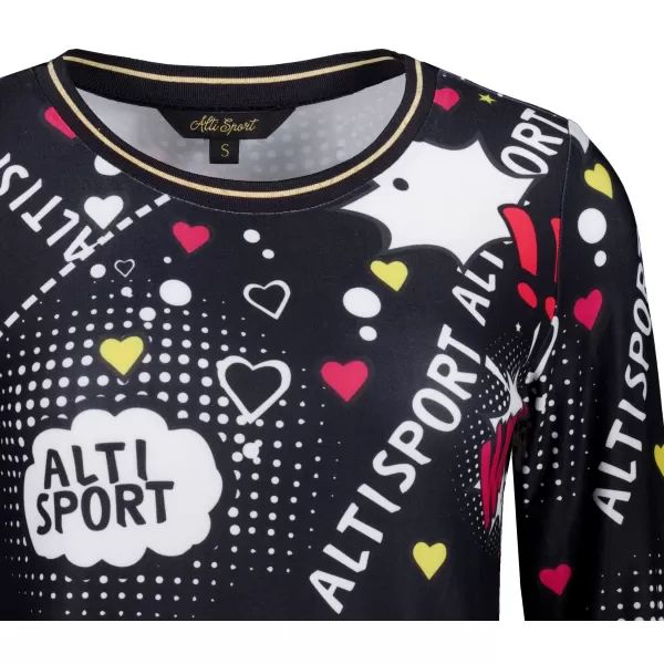  Tricou de damă ALTISPORT GAIA NEGRU 