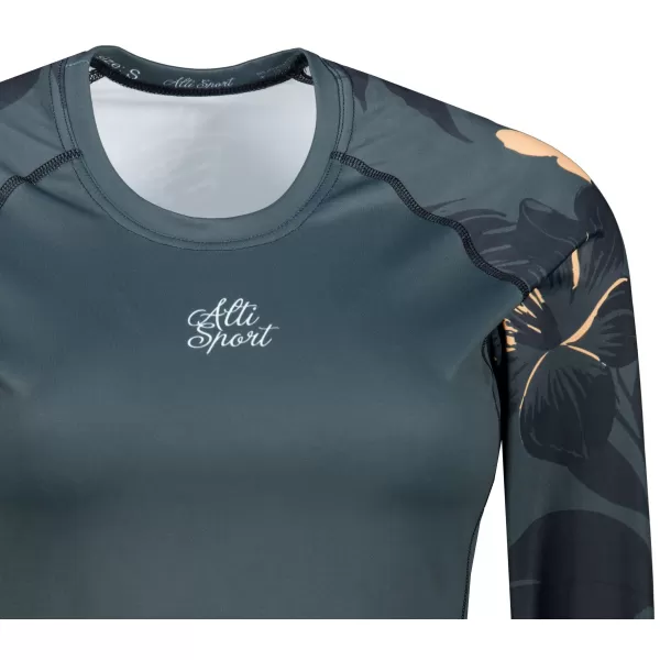  Tricou funcțional pentru femei cu mâneci lungi premium ALTISPORT VOJ/ALW115TR03 GRI ÎNCHIS 