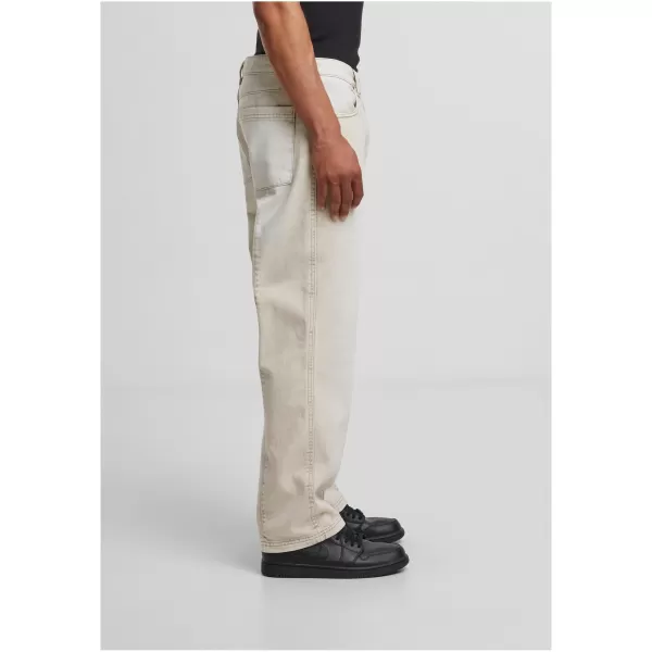  Blugi URBAN CLASSICS TB7605 ALB MURDAR SPĂLAT 