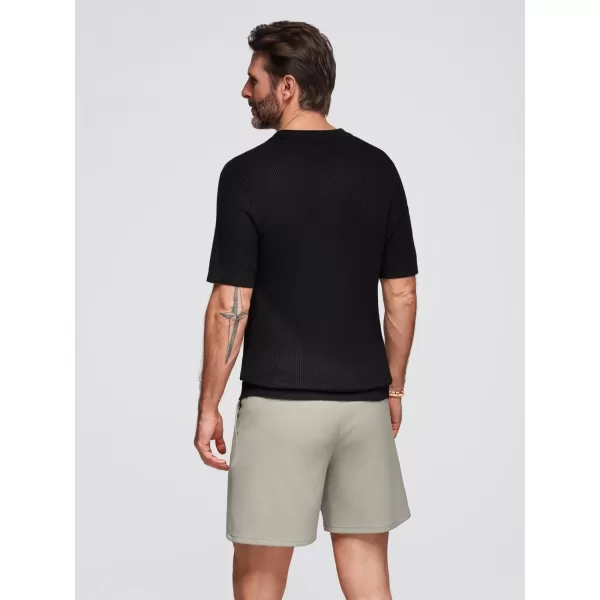  Tricou pentru bărbați OMBRE OM-POSS-0160 NEGRU 