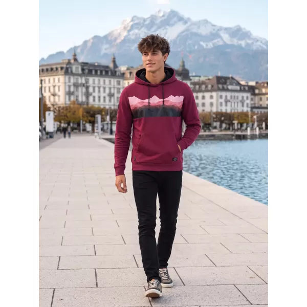  Hanorac pentru bărbați ALTISPORT GORO BURGUNDIA 
