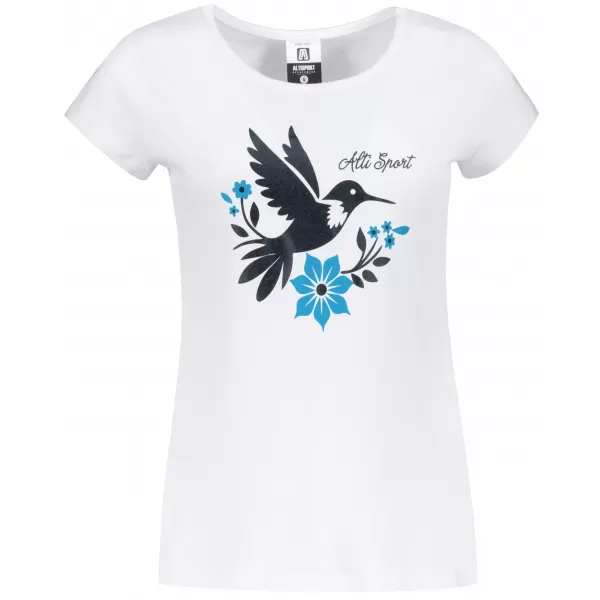  Tricou pentru femei cu mâneci scurte ALTISPORT ALW192122 ALB 