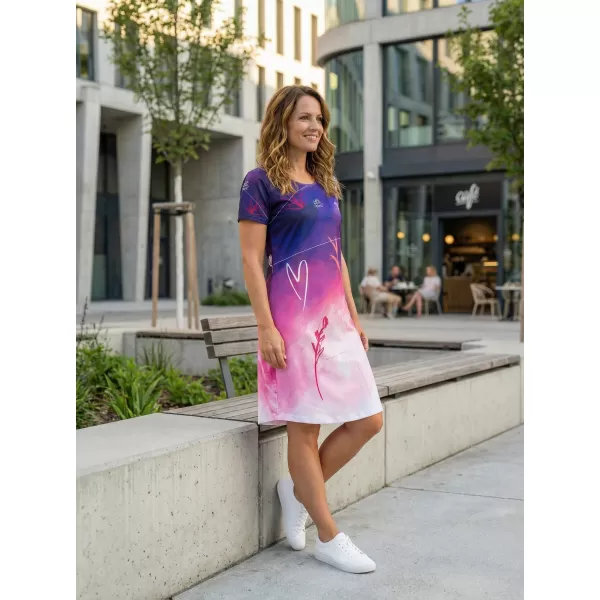  Tricou premium extins pentru femei ALTISPORT VOJ/ALW083SAT02 VIOLET 