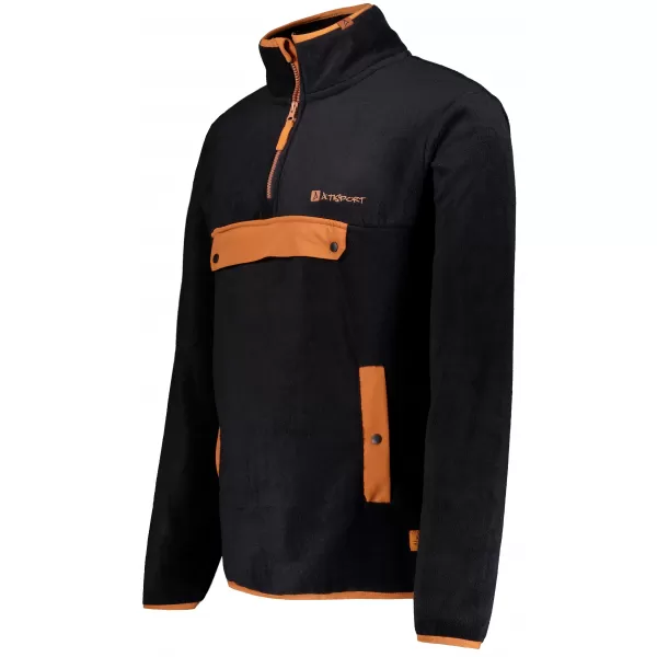  Hanorac pentru bărbați din fleece ALTISPORT GARM NEGRU/MARO 