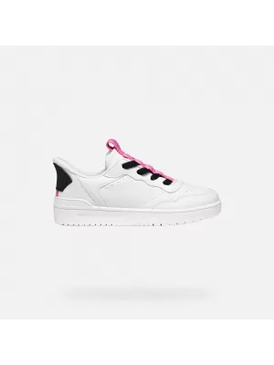 Adidași pentru fete GEOX WASHIBA FAST IN J56NSA05415C0563 ALB