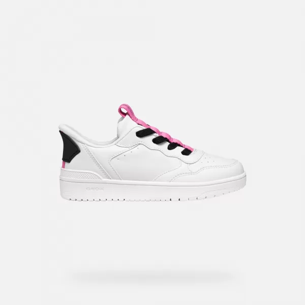  Adidași pentru fete GEOX WASHIBA FAST IN J56NSA05415C0563 ALB 