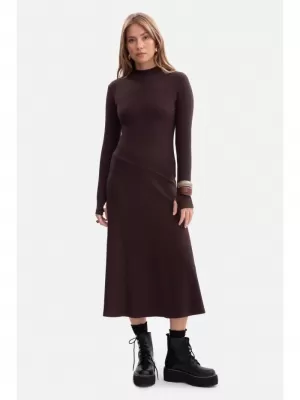 Rochie BEWEAR B299 CIOCOLATA NEAGRA