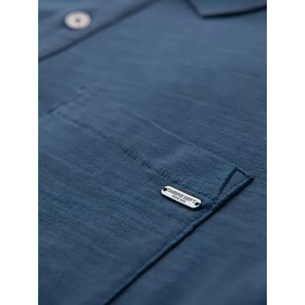  Mens t -thirt cu guler OMBRE OM-POWS-0142 ALBASTRU ÎNCHIS 