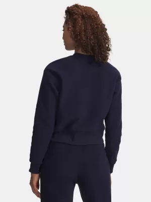 Hanorac de dama UNDER ARMOUR ICON TERRY VARSITY CREW ALBASTRU