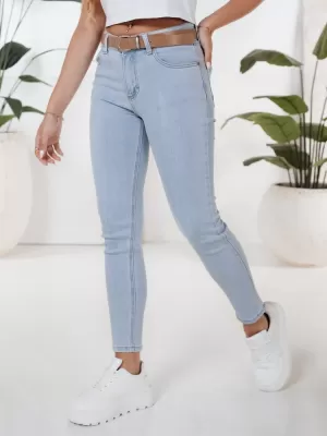 Pantalonii pentru doamne DSTREET UY2679 ALBASTRU