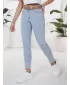 Pantalonii pentru doamne DSTREET UY2679 ALBASTRU