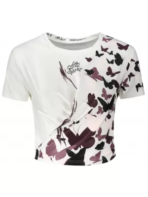Crop top funcțional premium pentru femei ALTISPORT VOJ/ALW022TR07 ALB