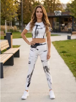 Crop top premium pentru femei ALTISPORT VOJ/ALW010TR07 ALB
